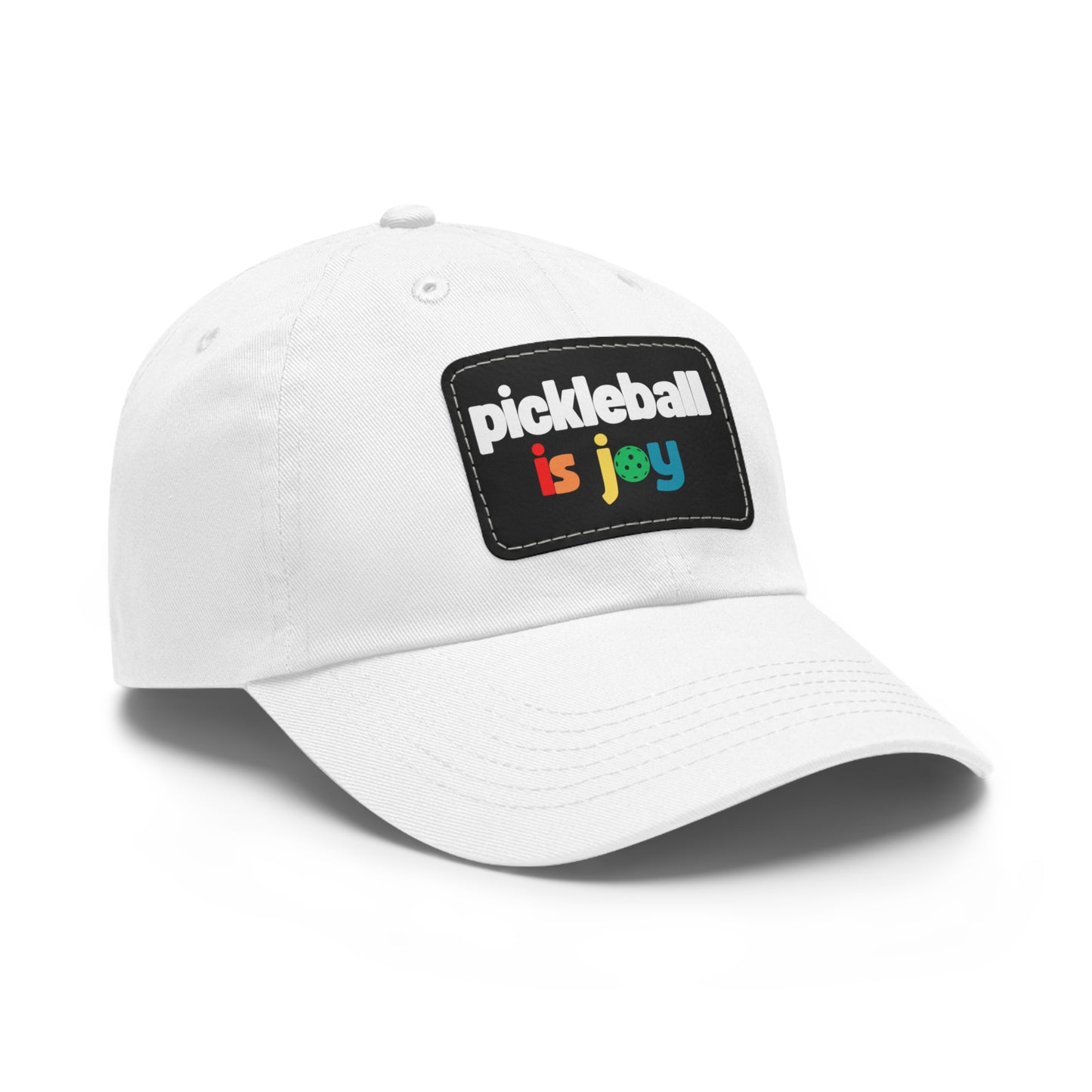 Pickleball is Joy Hat with Leather Patch