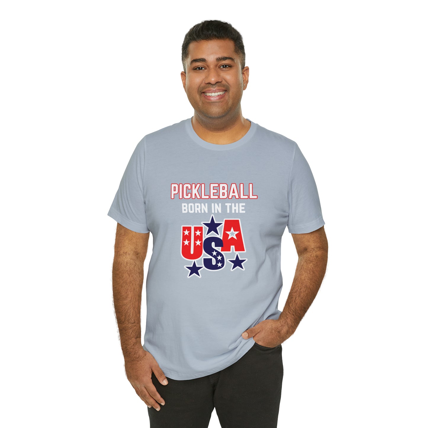 Pickleball Born in the USA Unisex Jersey Short Sleeve Tee