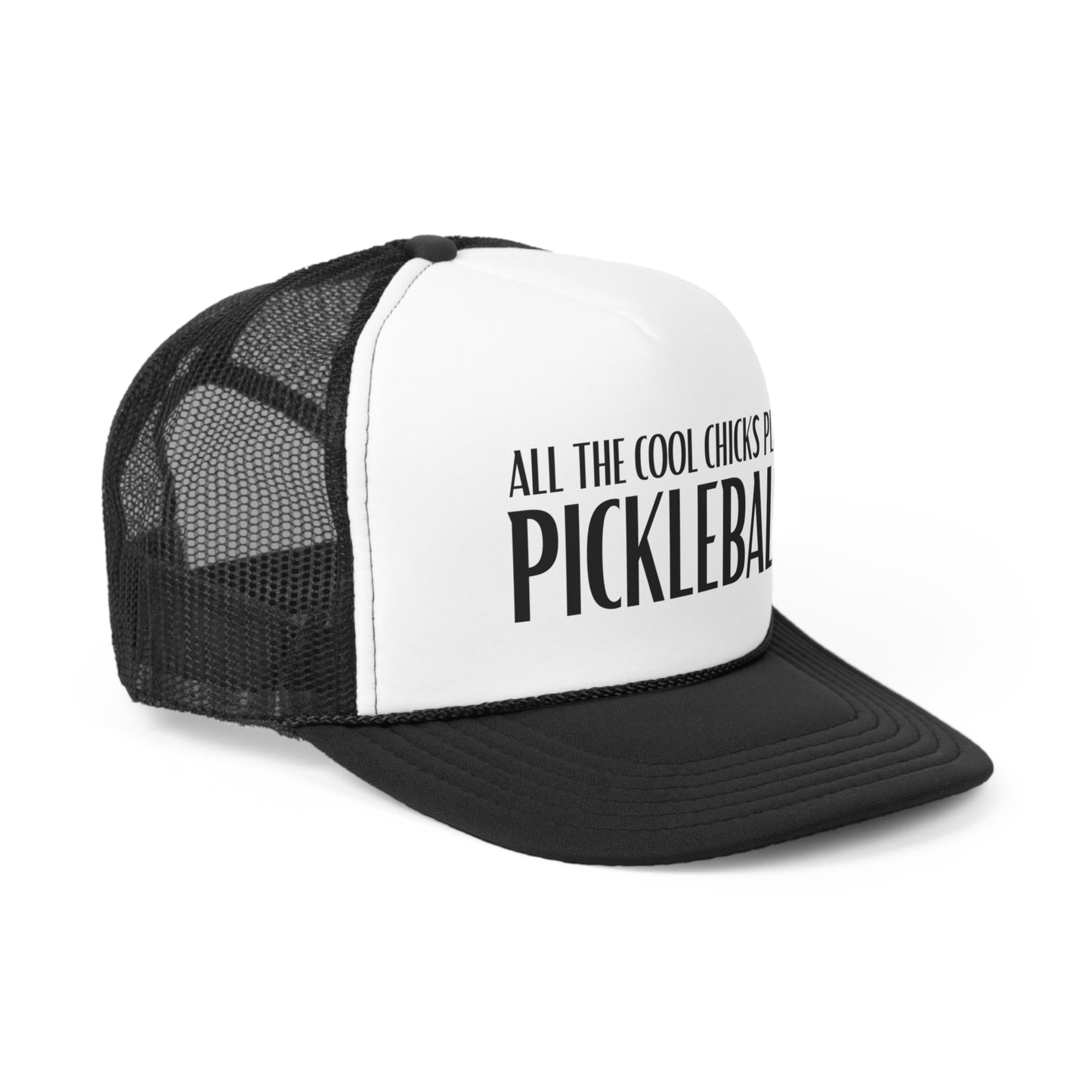 Cool Chicks Play Pickleball Foam Trucker Cap