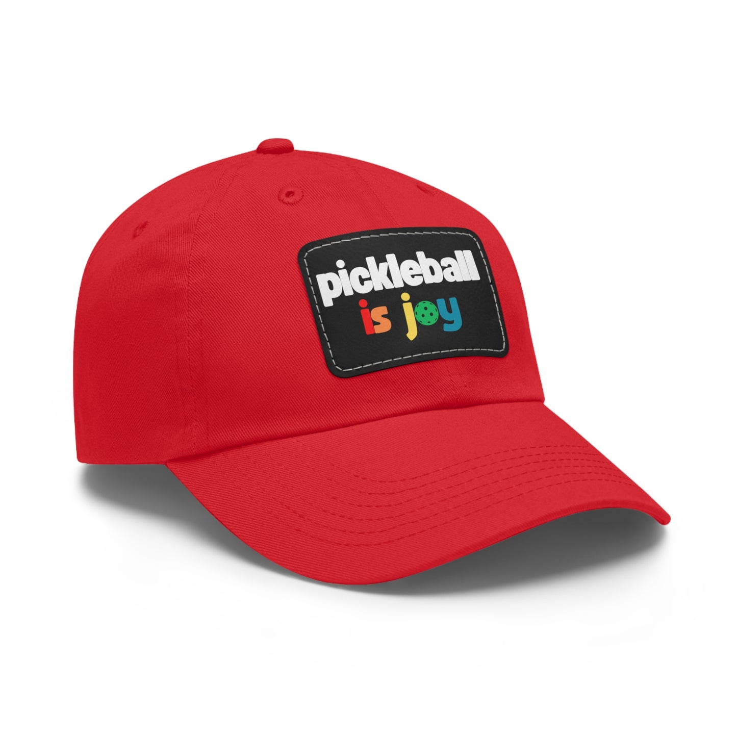 Pickleball is Joy Hat with Leather Patch