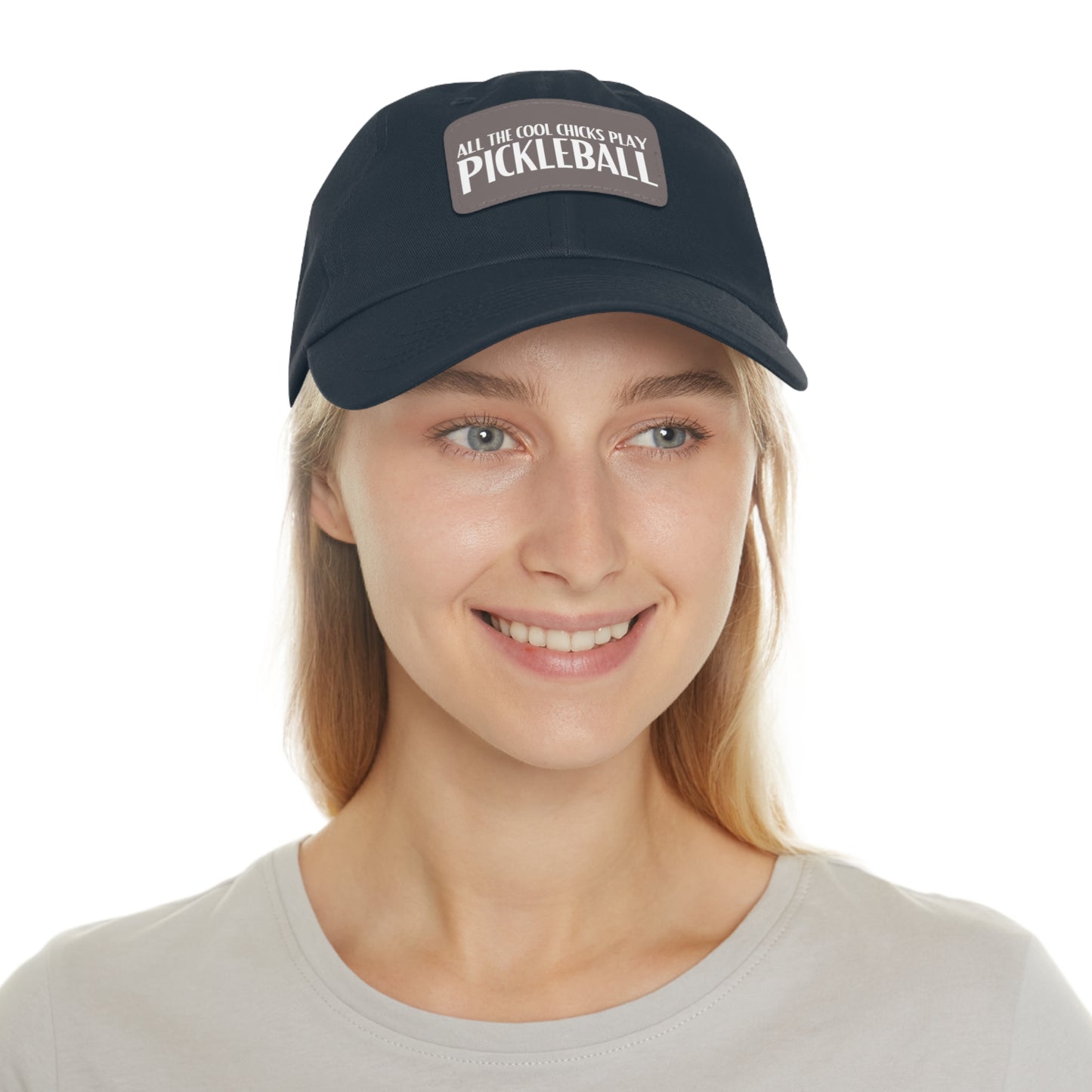 Cool Chicks Play Pickleball Hat with Leather Patch