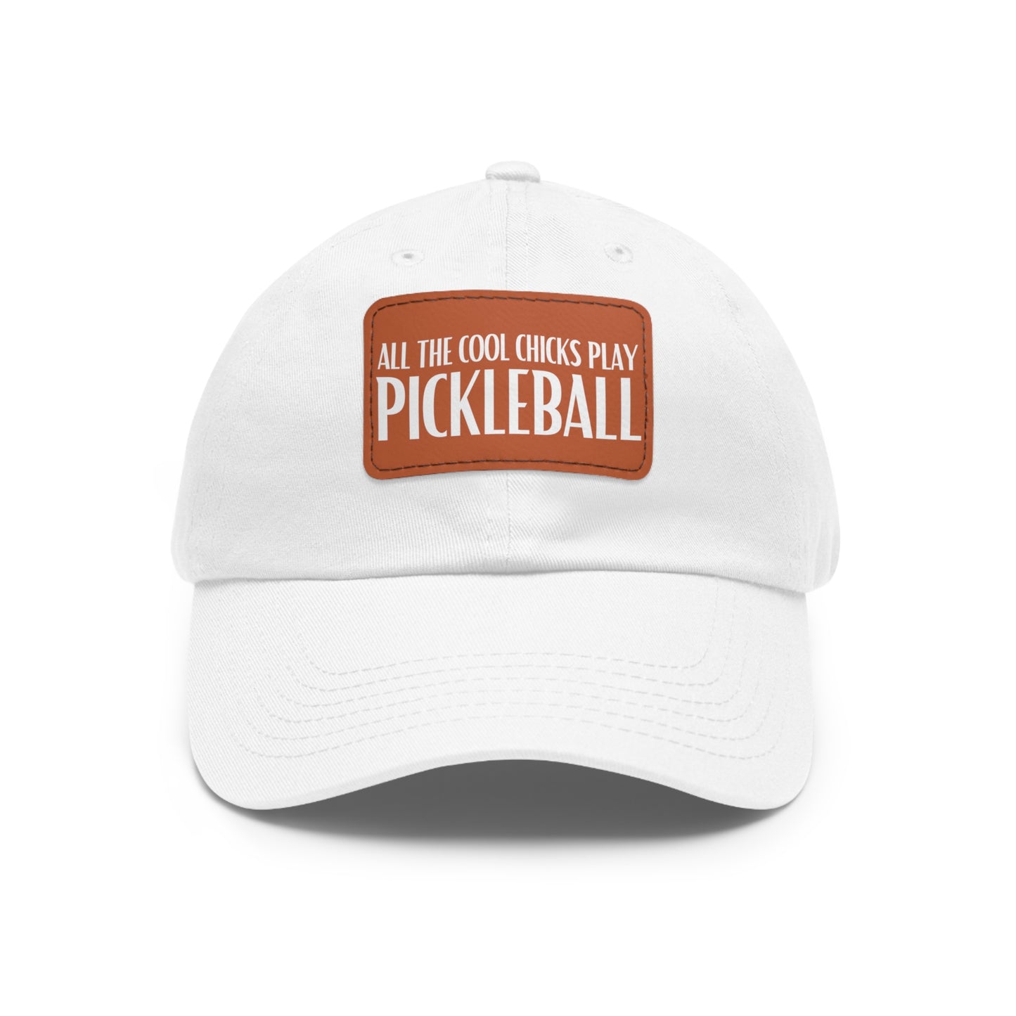 Cool Chicks Play Pickleball Hat with Leather Patch