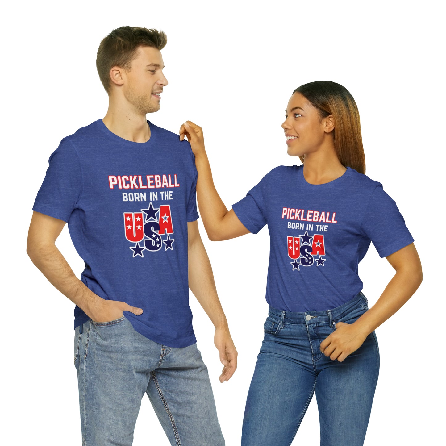 Pickleball Born in the USA Unisex Jersey Short Sleeve Tee