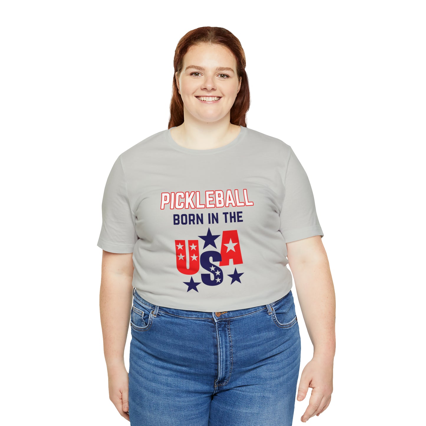 Pickleball Born in the USA Unisex Jersey Short Sleeve Tee