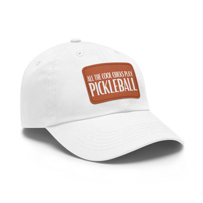 Cool Chicks Play Pickleball Hat with Leather Patch