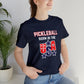 Pickleball Born in the USA Unisex Jersey Short Sleeve Tee