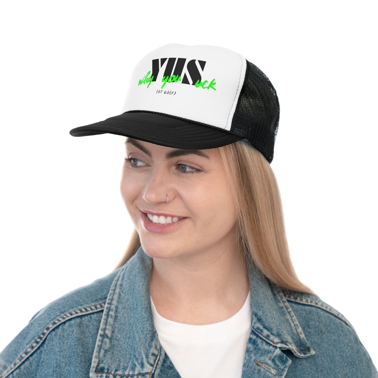 YUS Why You Suck Golf Trucker Cap