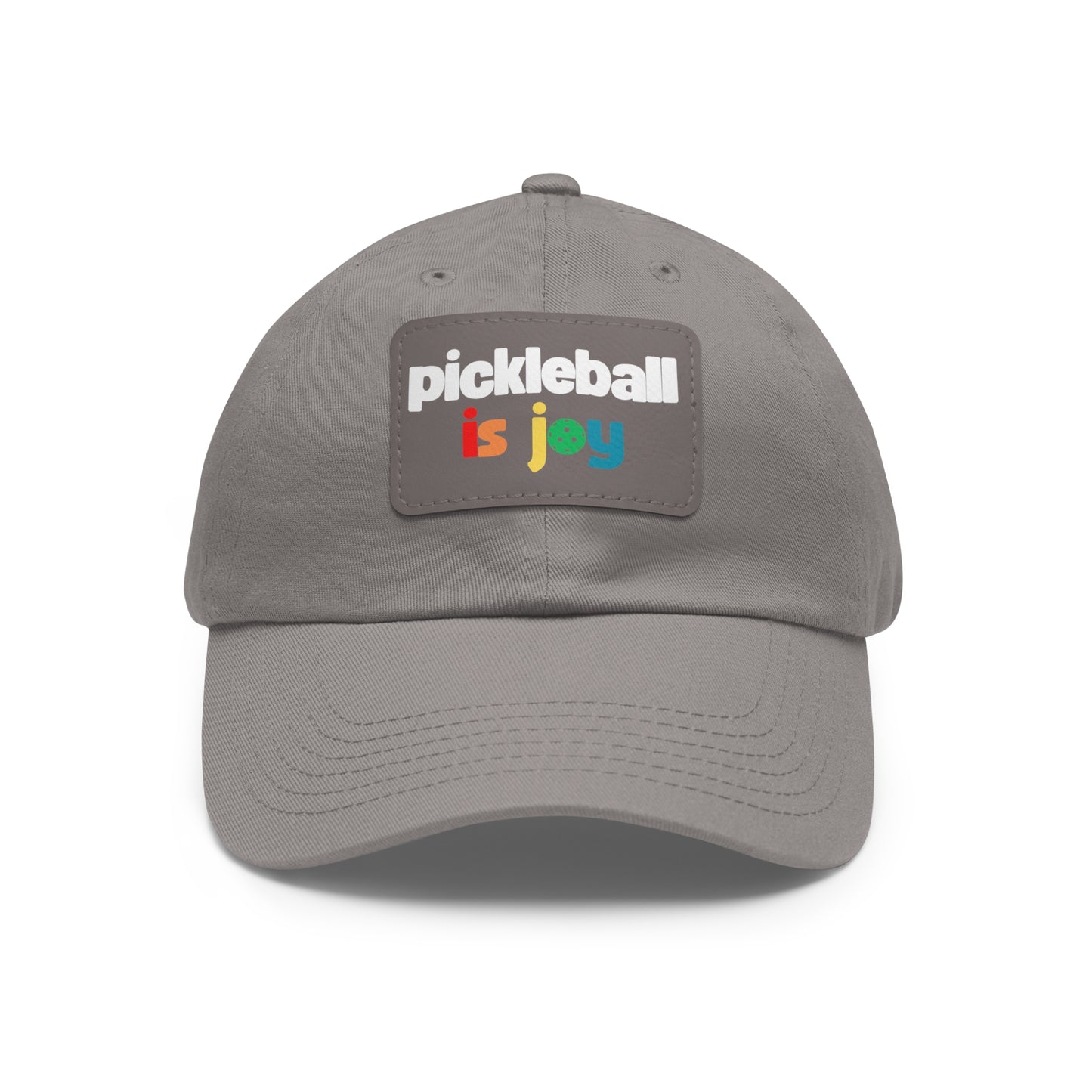 Pickleball is Joy Hat with Leather Patch