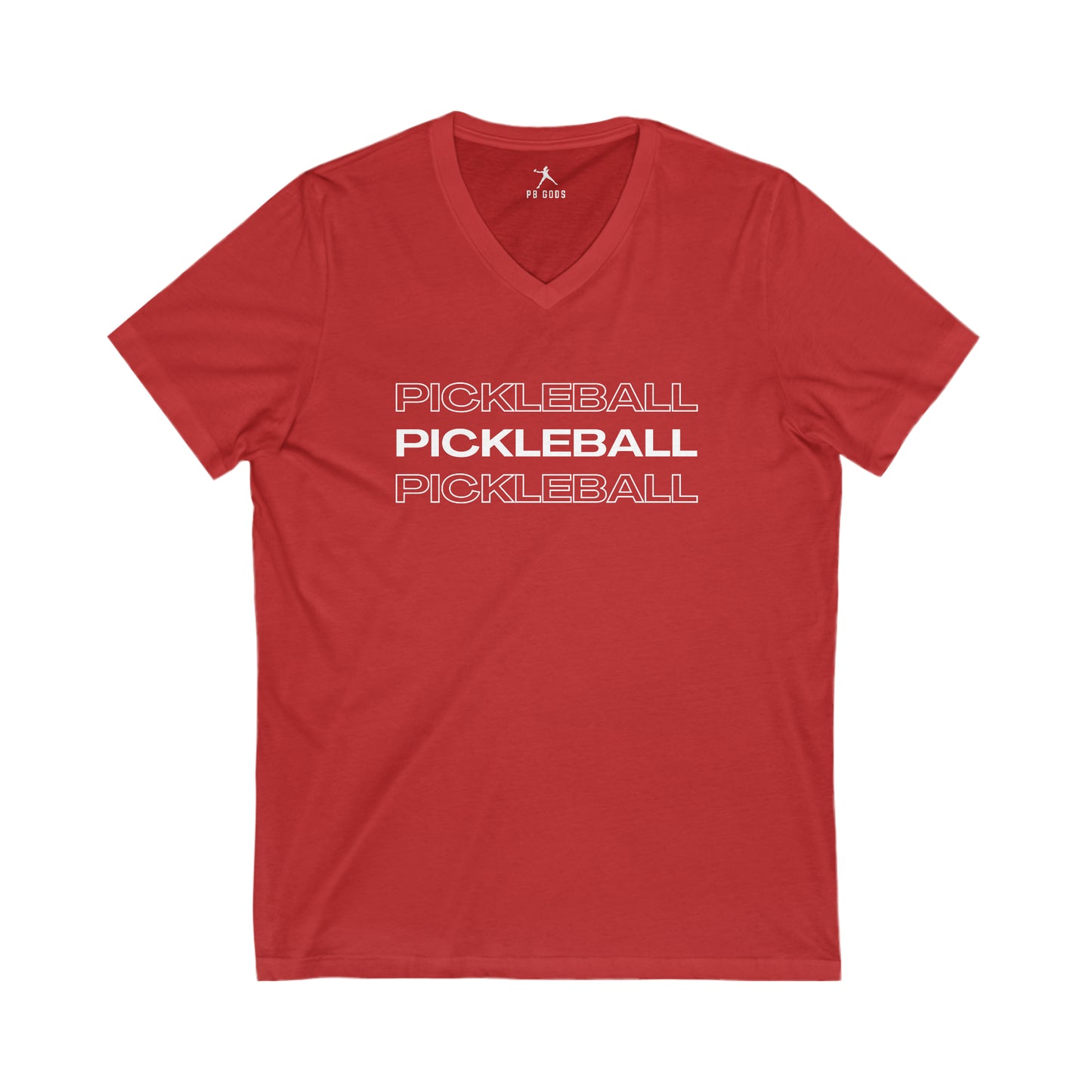 PICKLEBALL x3 Unisex Jersey Short Sleeve V-Neck Tee