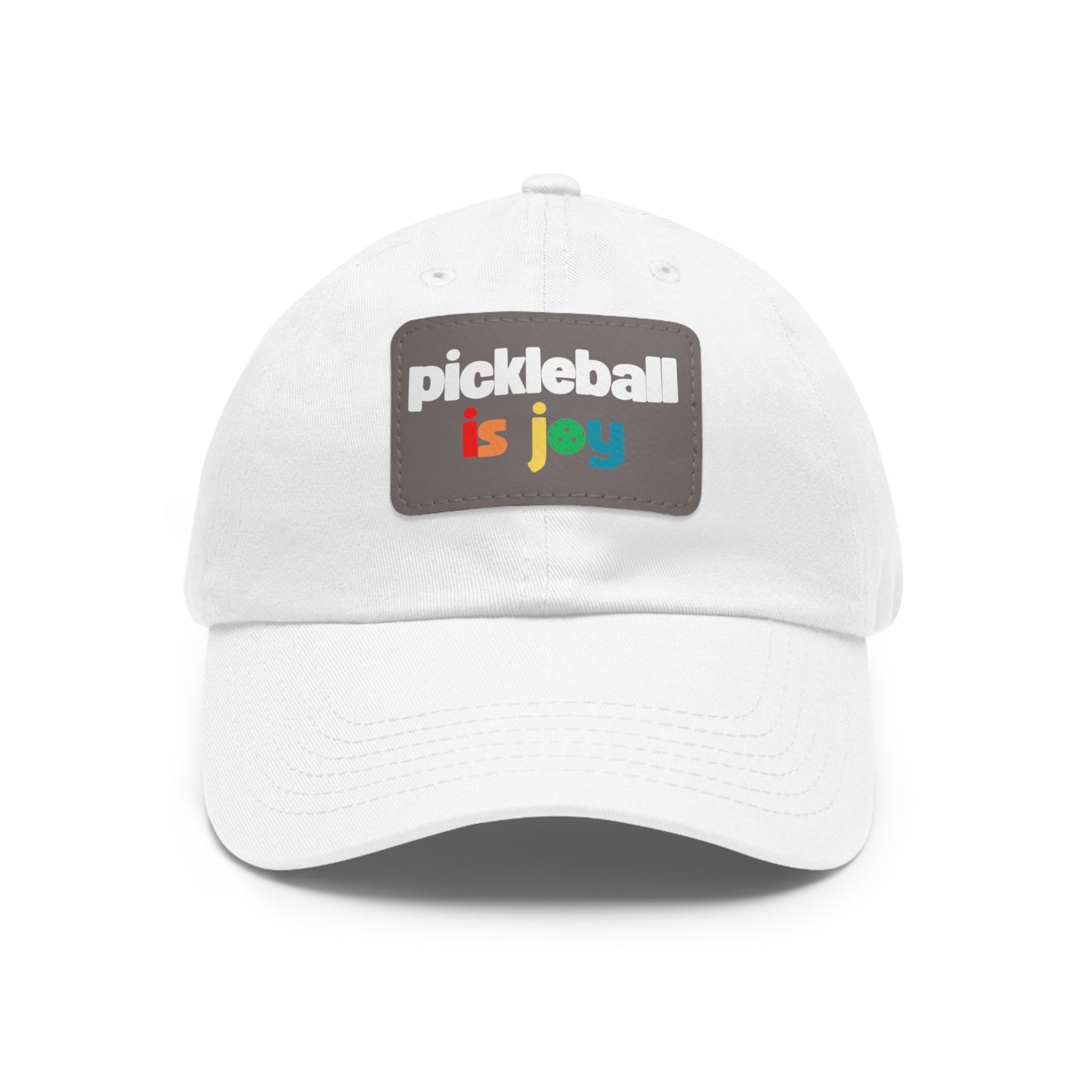 Pickleball is Joy Hat with Leather Patch