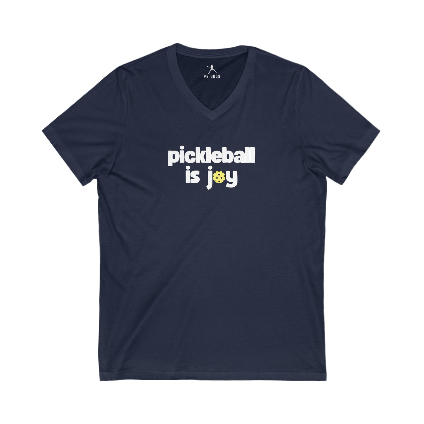 Pickleball is Joy Unisex Jersey Short Sleeve V-Neck Tee