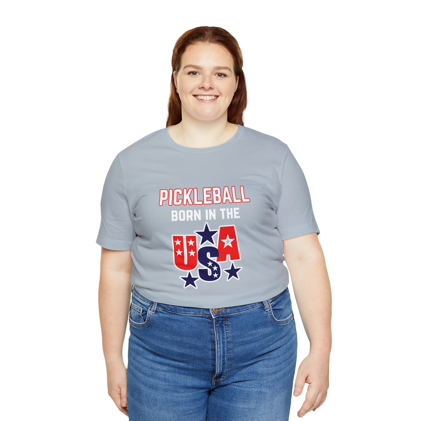 Pickleball Born in the USA Unisex Jersey Short Sleeve Tee