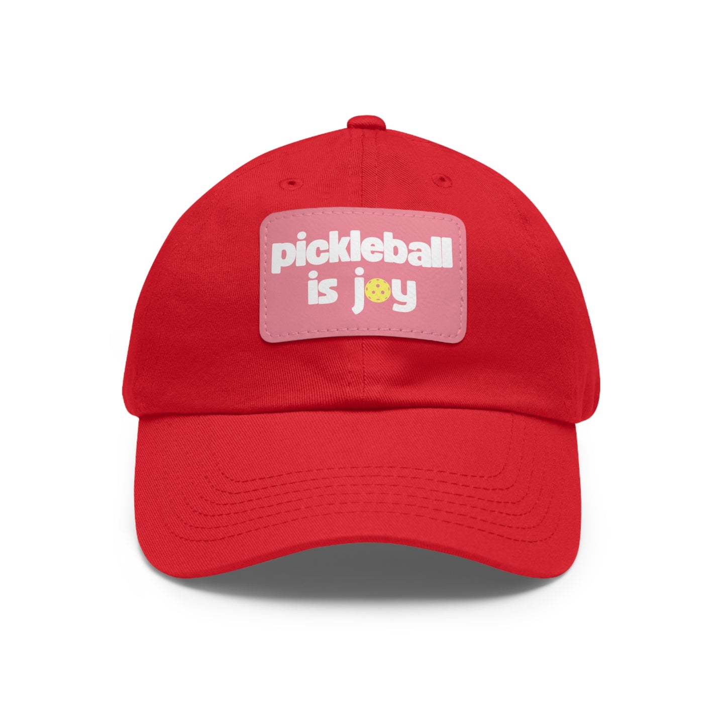 Pickleball is Joy Hat with Leather Patch