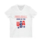 Pickleball: Born in the USA Jersey Short Sleeve V-Neck Tee