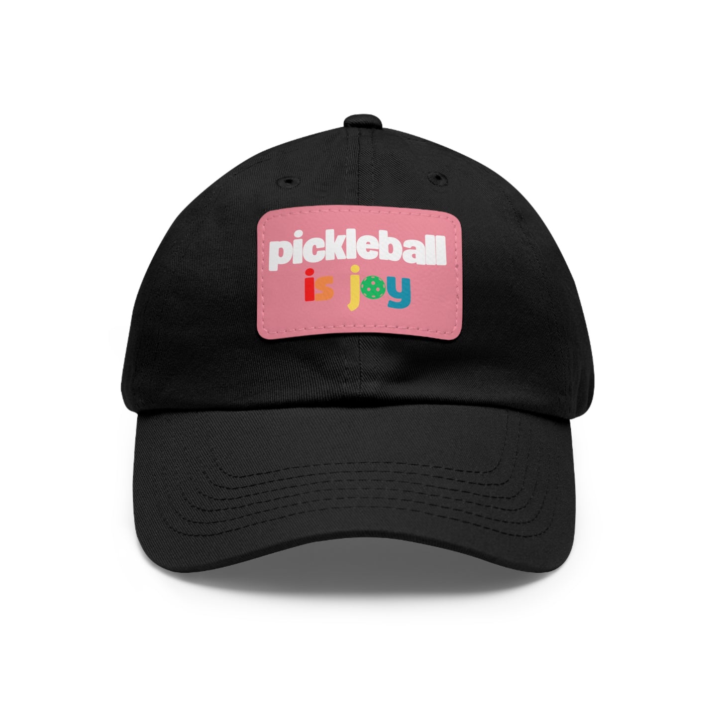 Pickleball is Joy Hat with Leather Patch