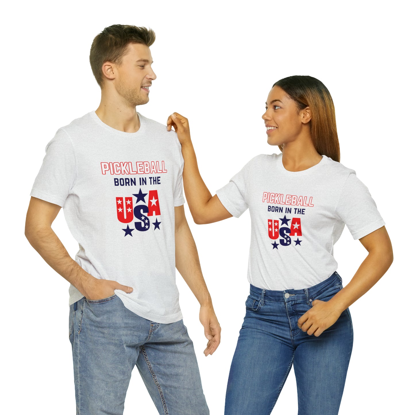 Pickleball Born in the USA Unisex Jersey Short Sleeve Tee