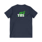 YUS to YES! Unisex Jersey Short Sleeve V-Neck Tee