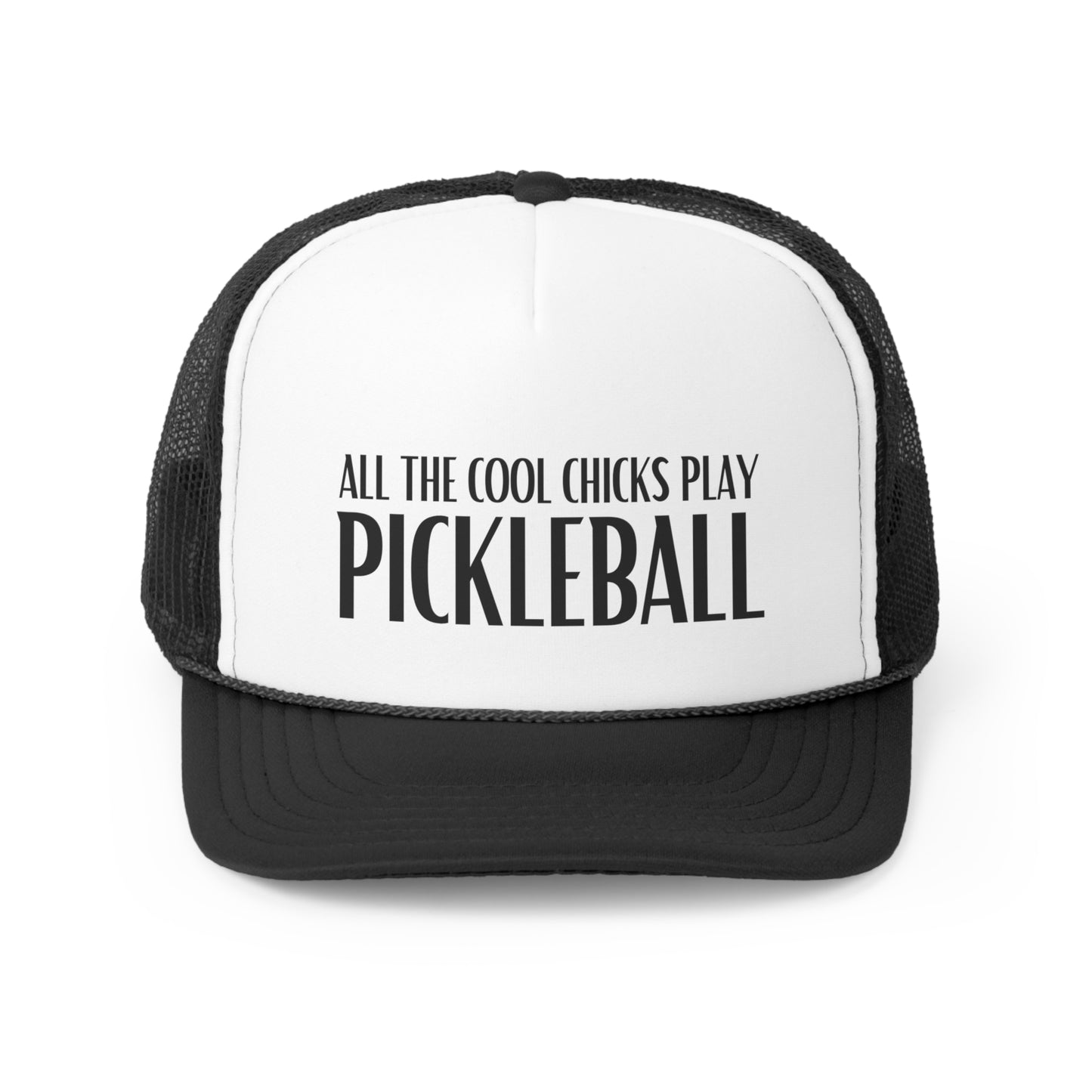 Cool Chicks Play Pickleball Foam Trucker Cap