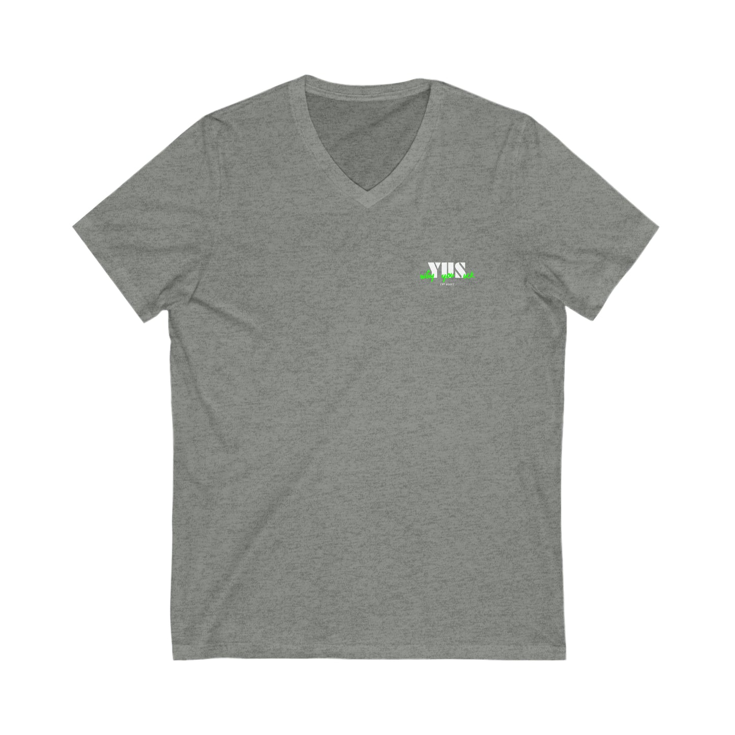 YUS to YES! Unisex Jersey Short Sleeve V-Neck Tee