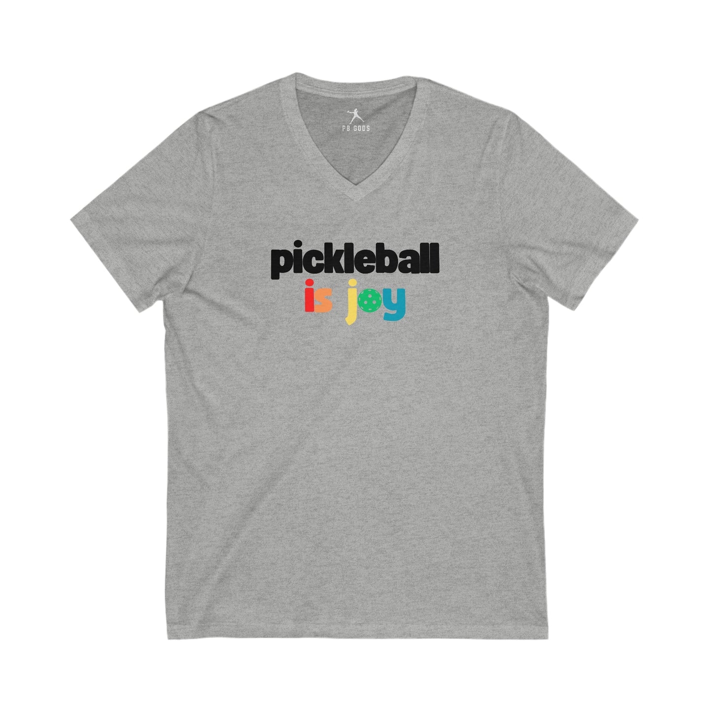 Pickleball is Joy Unisex Jersey Short Sleeve V-Neck Tee