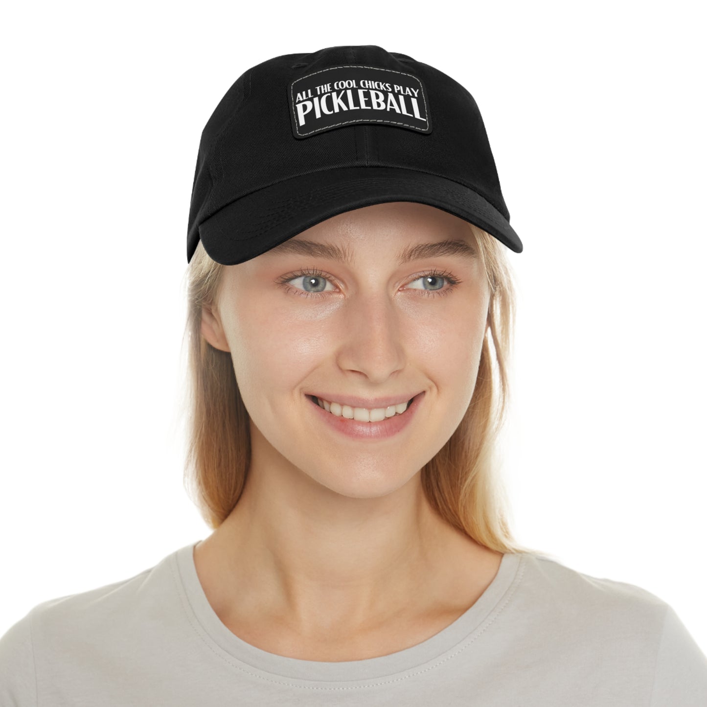 Cool Chicks Play Pickleball Hat with Leather Patch