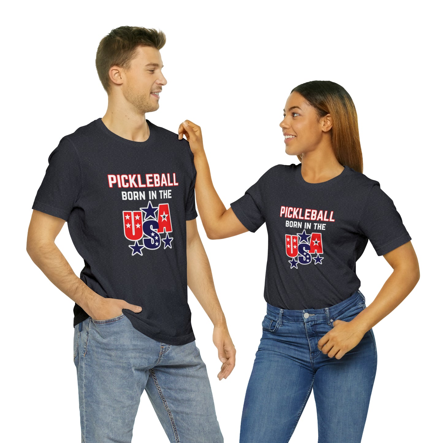 Pickleball Born in the USA Unisex Jersey Short Sleeve Tee