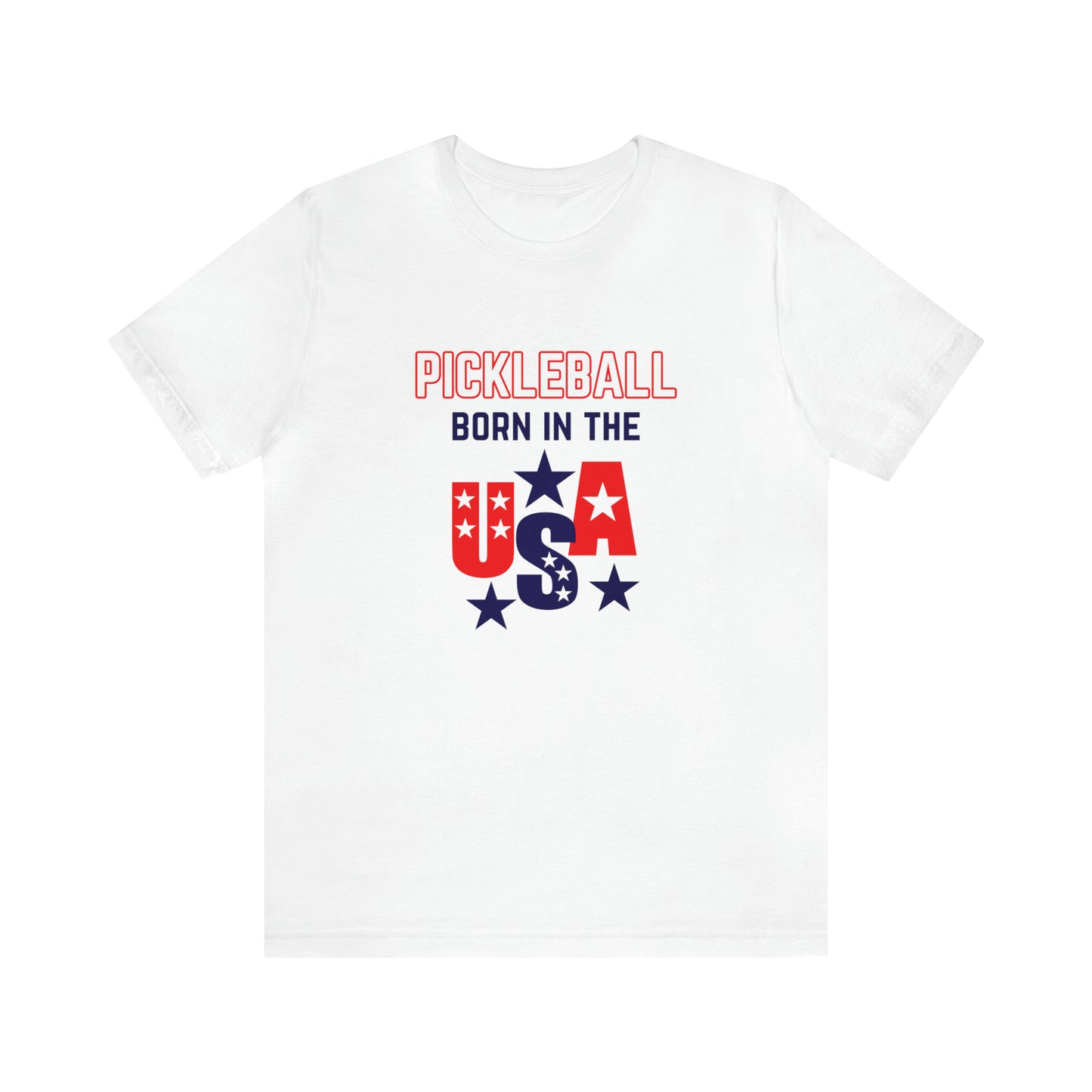 Pickleball Born in the USA Unisex Jersey Short Sleeve Tee