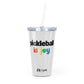 Pickleball Is Joy Plastic Tumbler with Straw