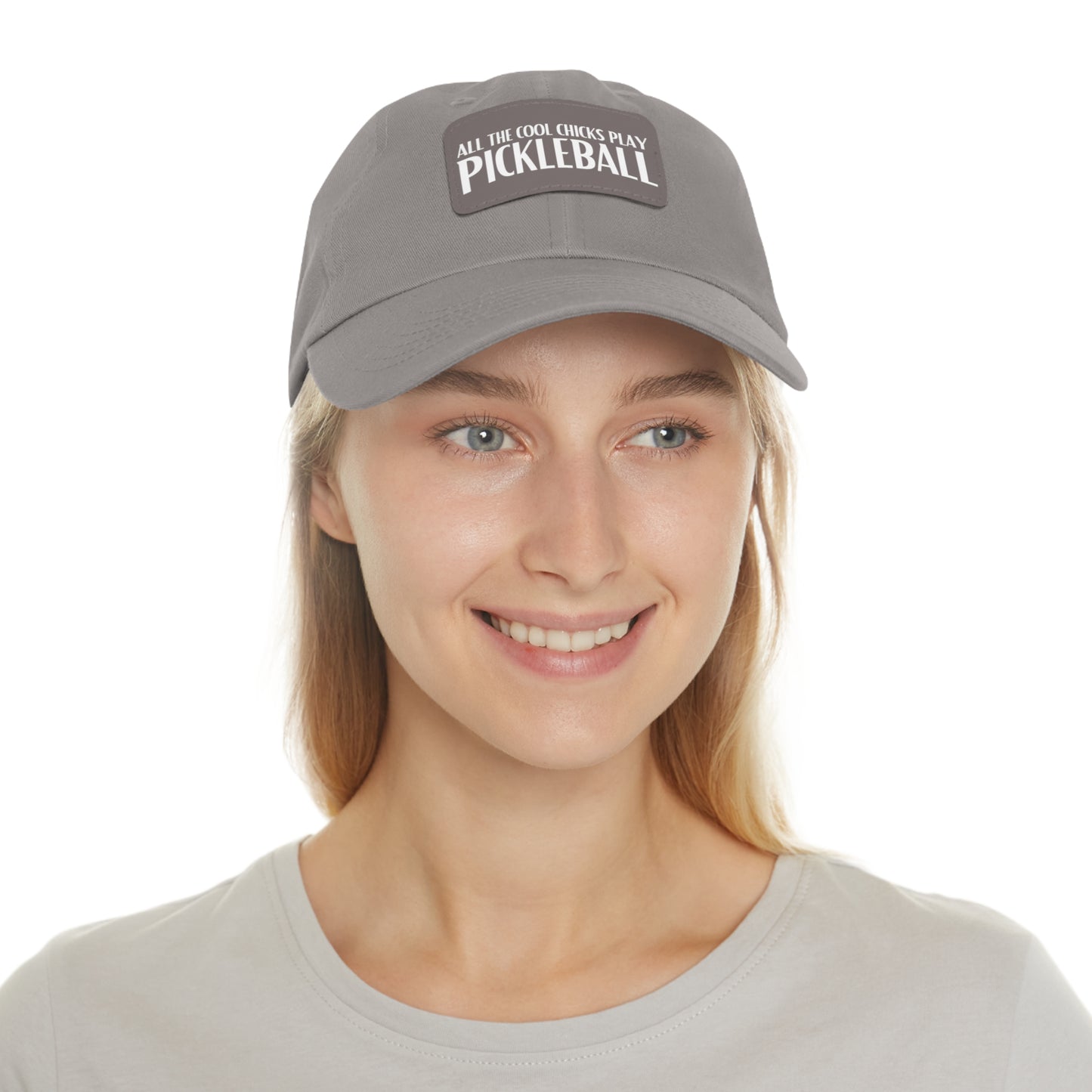 Cool Chicks Play Pickleball Hat with Leather Patch