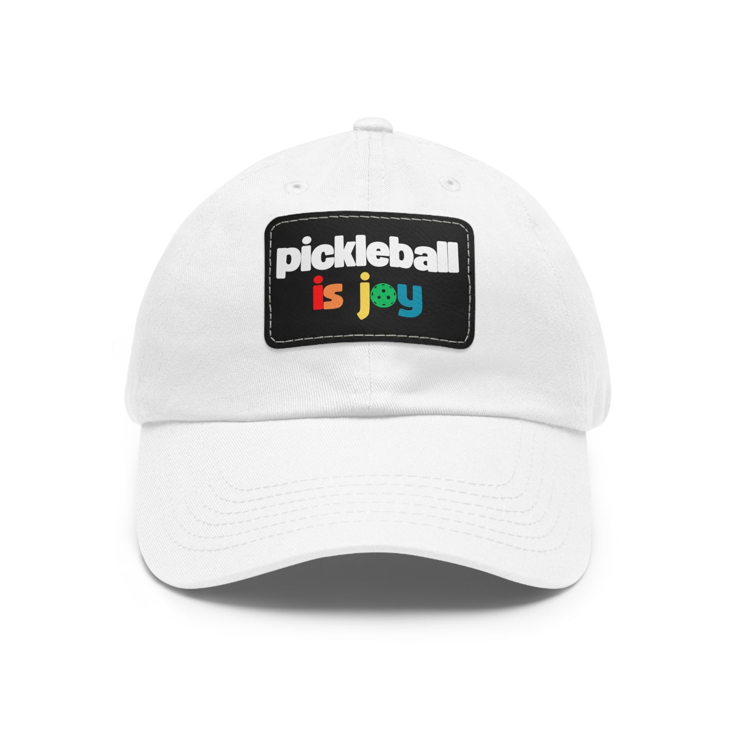 Pickleball is Joy Hat with Leather Patch