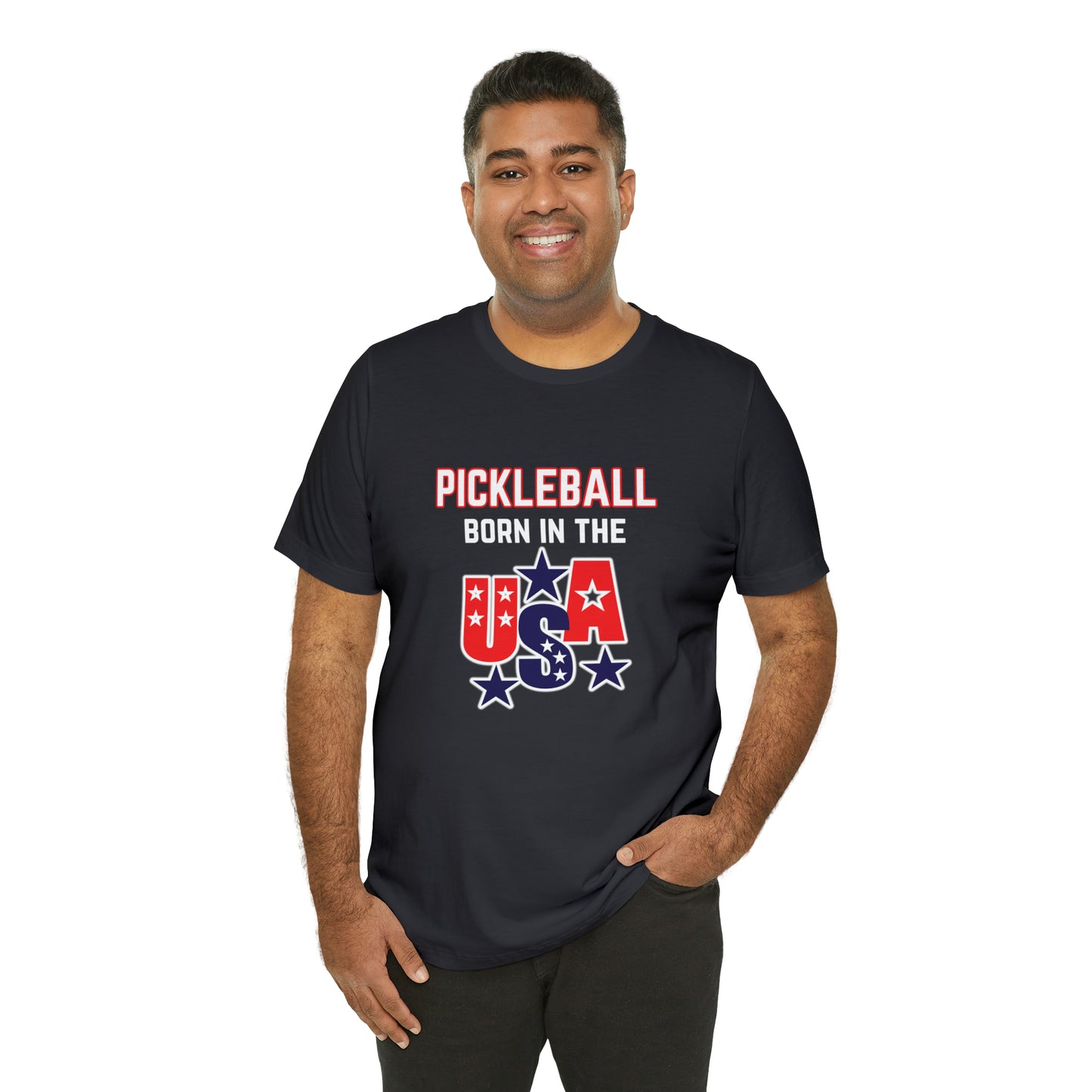 Pickleball Born in the USA Unisex Jersey Short Sleeve Tee