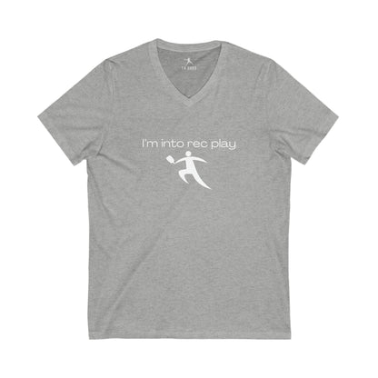 I'm Into Rec Play Unisex Jersey Short Sleeve V-Neck Tee