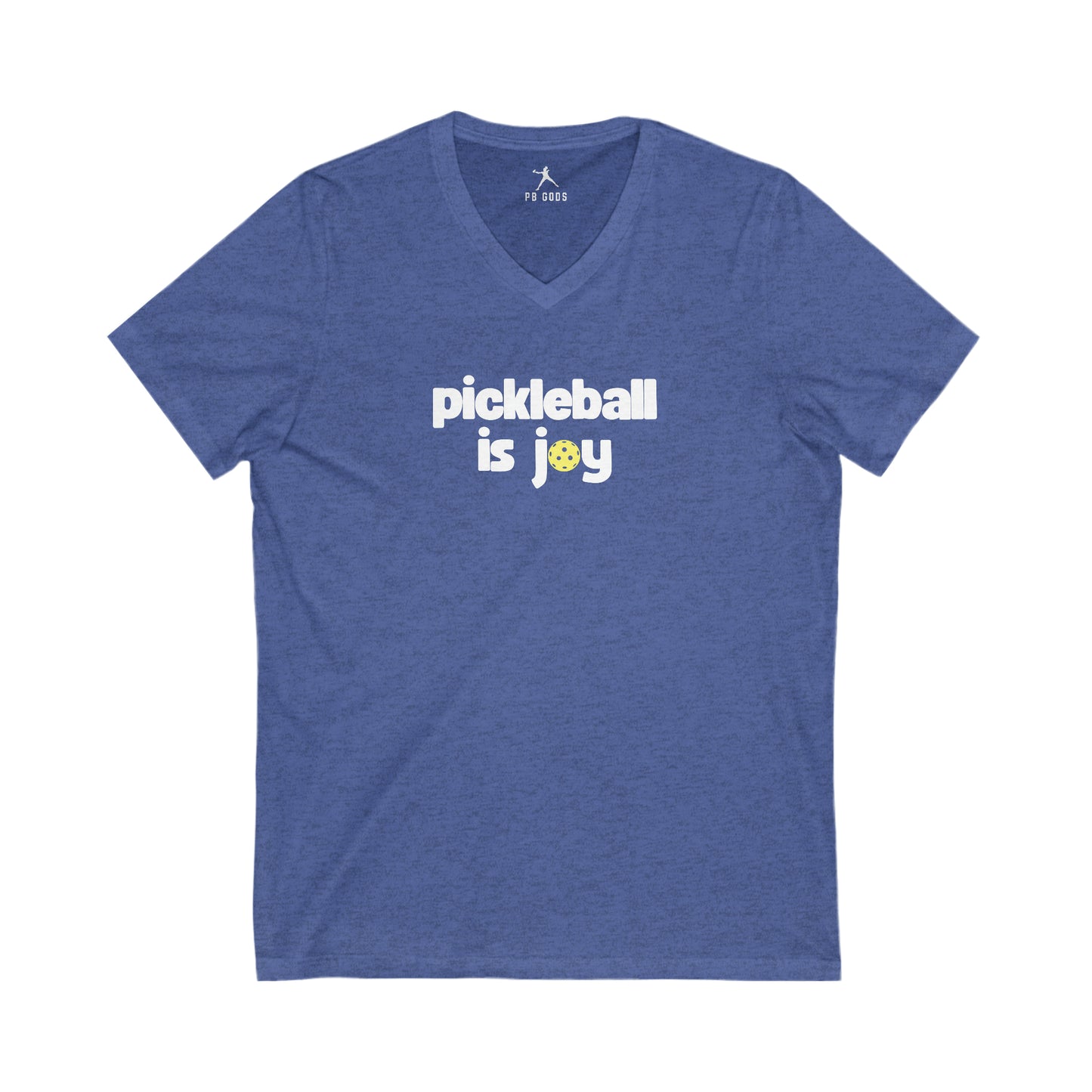 Pickleball is Joy Unisex Jersey Short Sleeve V-Neck Tee