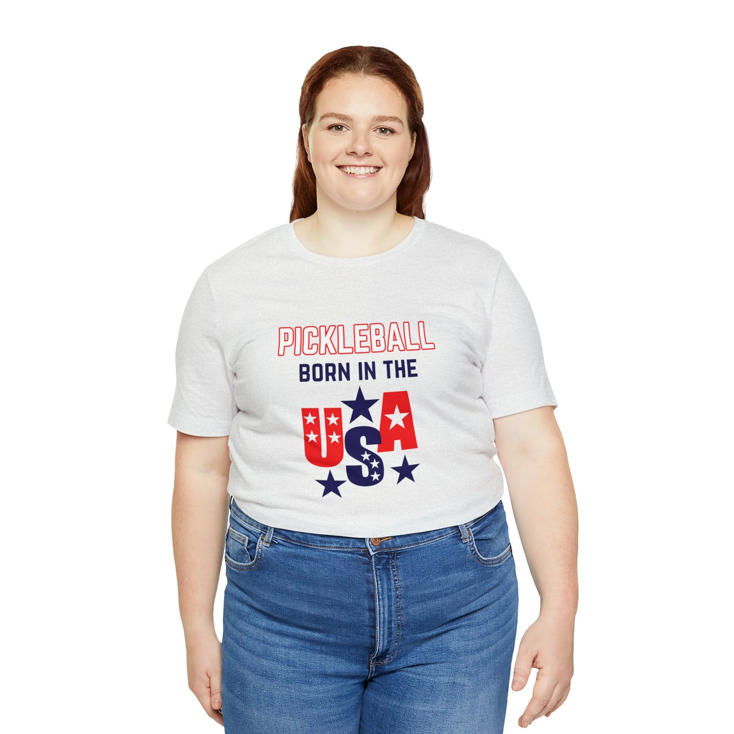 Pickleball Born in the USA Unisex Jersey Short Sleeve Tee