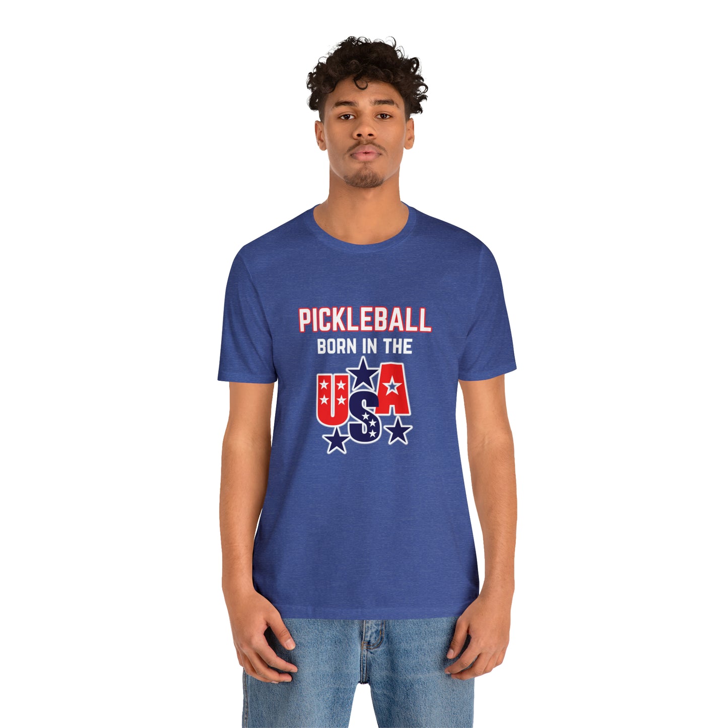 Pickleball Born in the USA Unisex Jersey Short Sleeve Tee