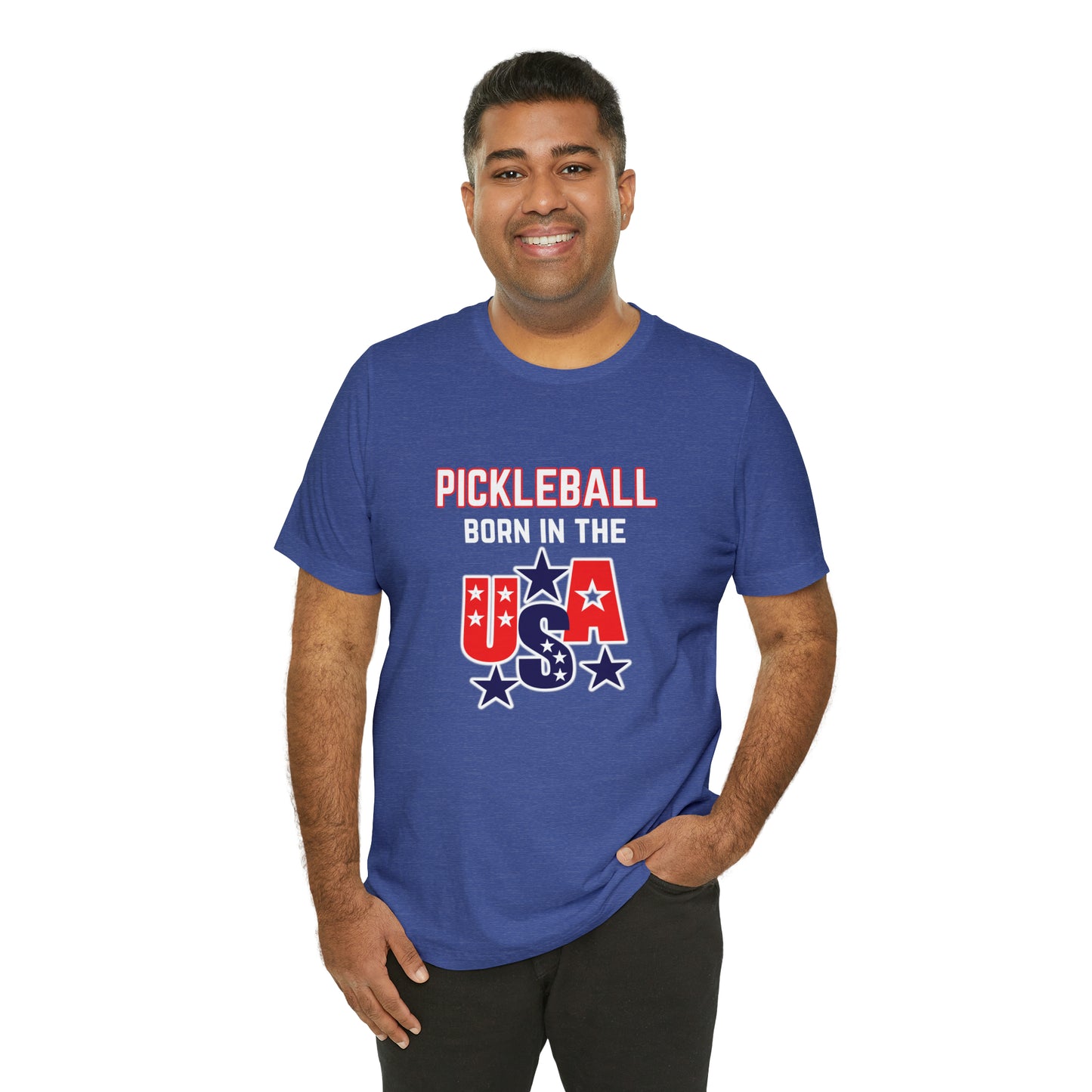 Pickleball Born in the USA Unisex Jersey Short Sleeve Tee