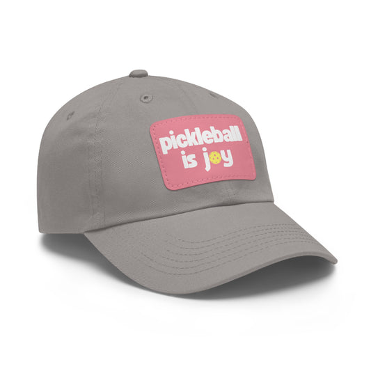 Pickleball is Joy Hat with Leather Patch