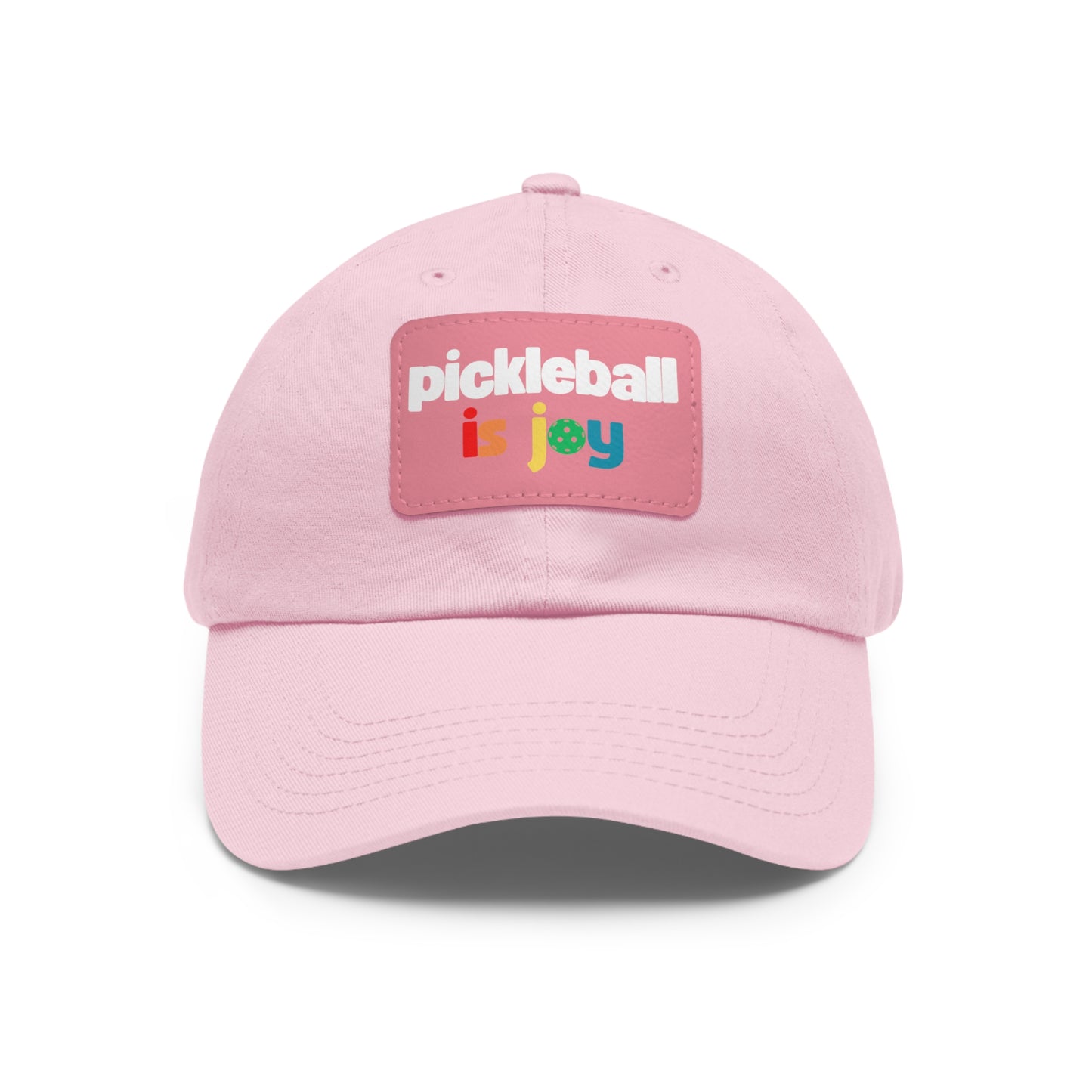 Pickleball is Joy Hat with Leather Patch