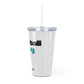 Pickleball Is Joy Plastic Tumbler with Straw