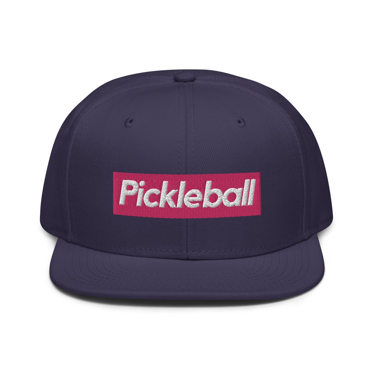 Pickleball Italics Snapback Flat Brim Hat