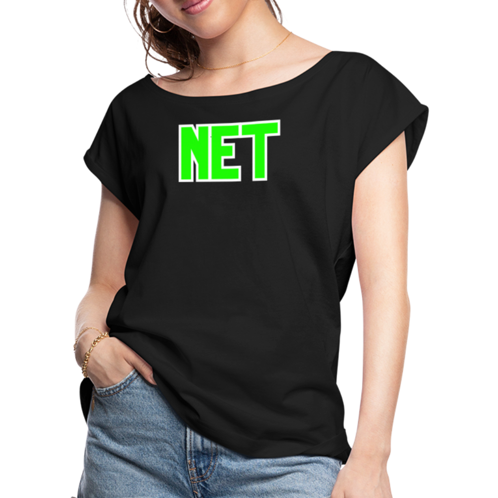 NET Women's Roll Cuff T-Shirt - black