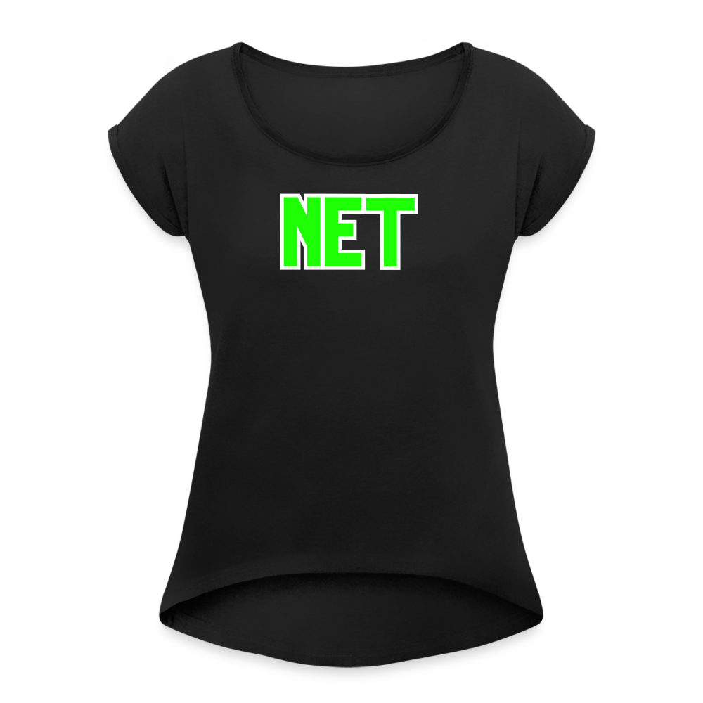 NET Women's Roll Cuff T-Shirt - black