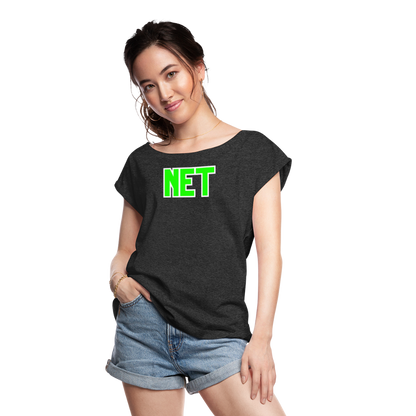 NET Women's Roll Cuff T-Shirt - heather black