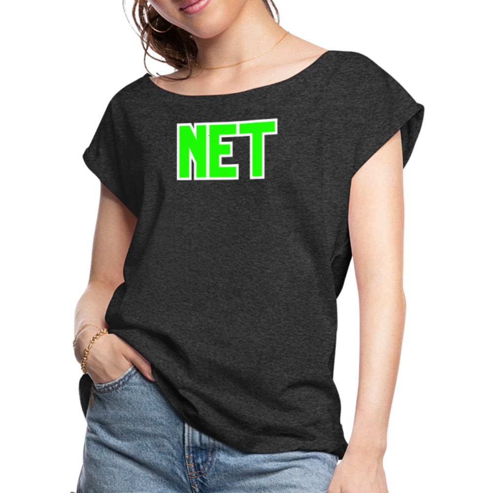 NET Women's Roll Cuff T-Shirt - heather black