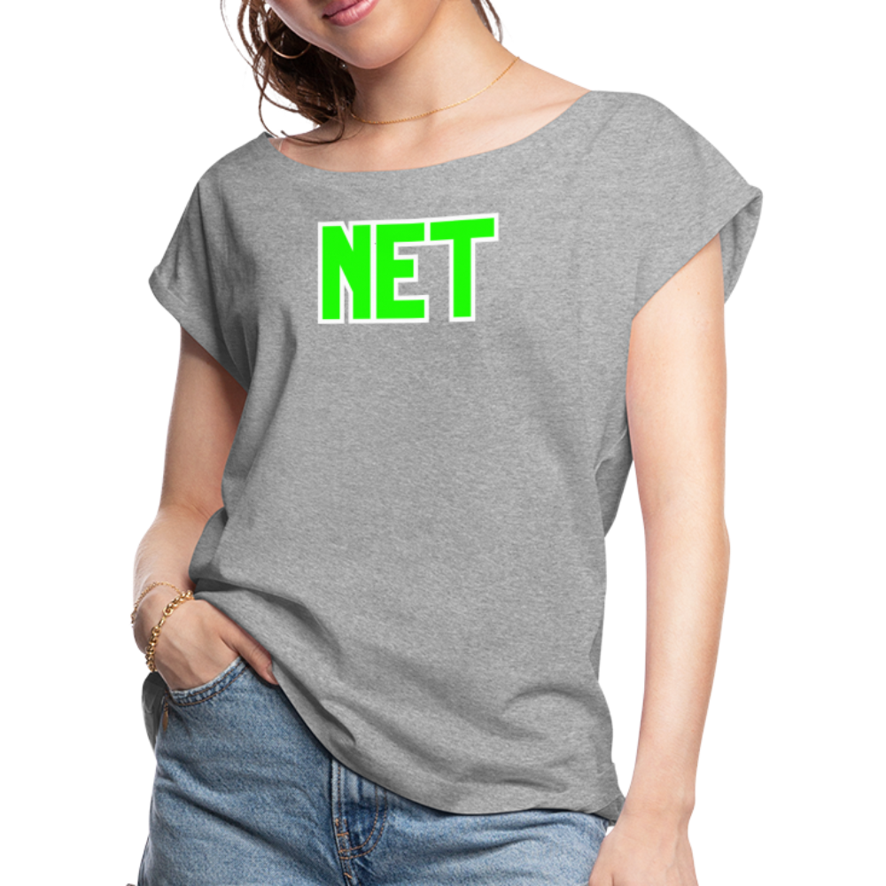 NET Women's Roll Cuff T-Shirt - heather gray