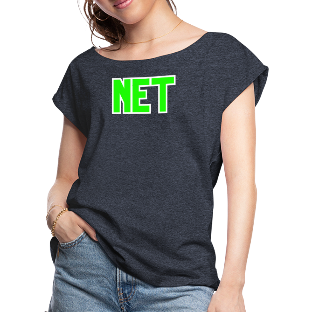 NET Women's Roll Cuff T-Shirt - navy heather