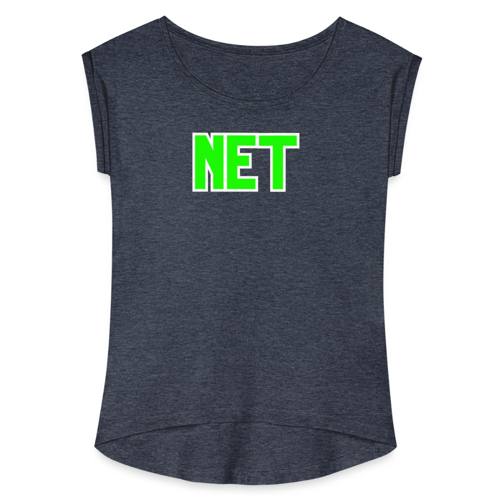 NET Women's Roll Cuff T-Shirt - navy heather