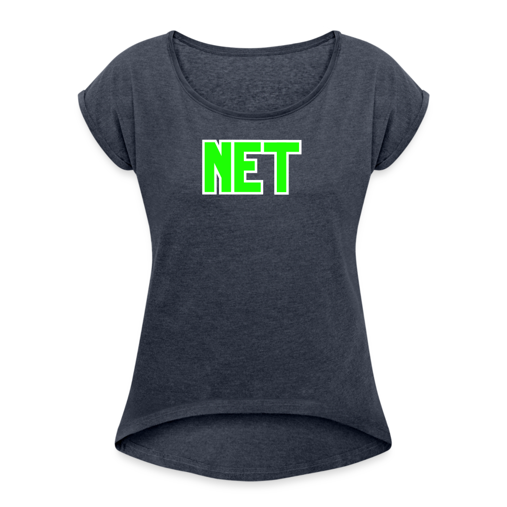 NET Women's Roll Cuff T-Shirt - navy heather