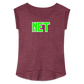 NET Women's Roll Cuff T-Shirt - heather burgundy