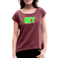 NET Women's Roll Cuff T-Shirt - heather burgundy